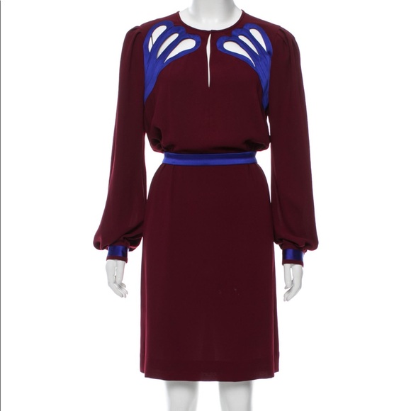 Diane Von Furstenberg Dresses & Skirts - DIANE VON FURSTENBERG Burgundy Murphy Cutout Dress